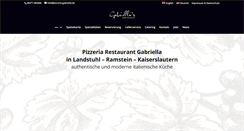 Desktop Screenshot of pizzeria-gabriella.de